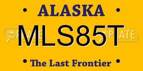 MLS85T Alaska License Plate