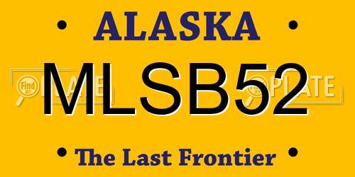MLSB52 Alaska License Plate