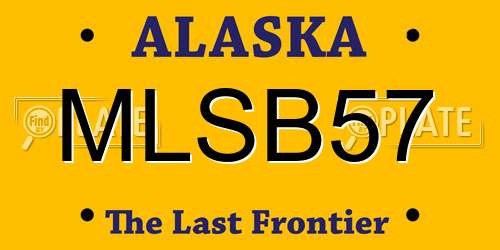 MLSB57 Alaska License Plate