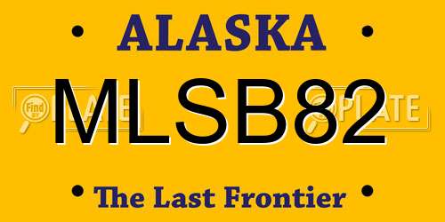 MLSB82 Alaska License Plate