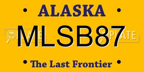 MLSB87 Alaska License Plate