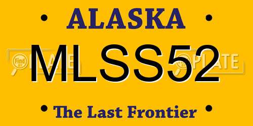 MLSS52 Alaska License Plate