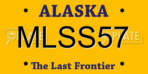 MLSS57 Alaska License Plate