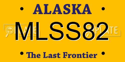 MLSS82 Alaska License Plate
