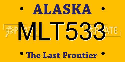 MLT533 Alaska License Plate