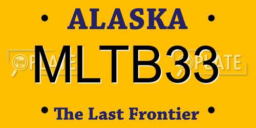 MLTB33 Alaska License Plate