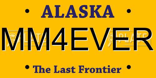 MM4EVER Alaska License Plate