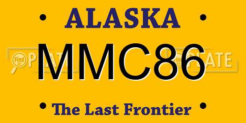 MMC86 Alaska License Plate