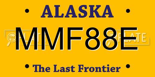 MMF88E Alaska License Plate