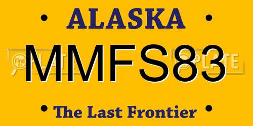 MMFS83 Alaska License Plate