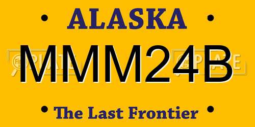 MMM24B Alaska License Plate