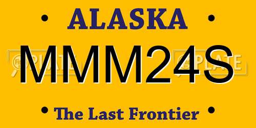 MMM24S Alaska License Plate