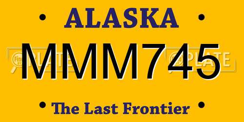 MMM745 Alaska License Plate