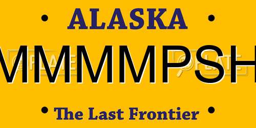 MMMMPSH Alaska License Plate