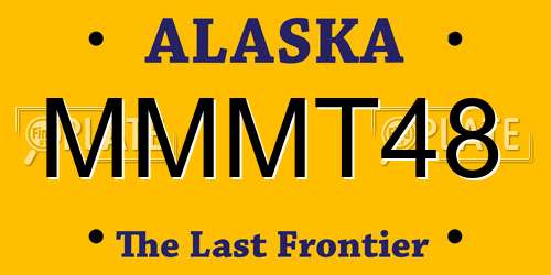 MMMT48 Alaska License Plate