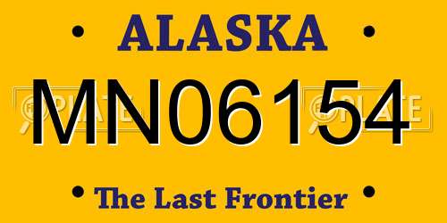 MN06154 Alaska License Plate