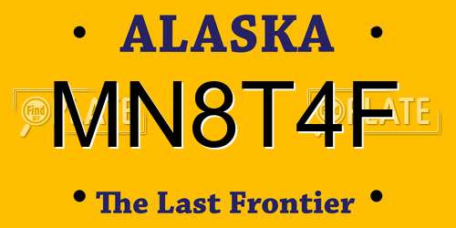 MN8T4F Alaska License Plate