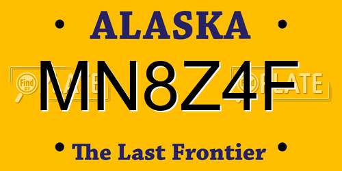 MN8Z4F Alaska License Plate