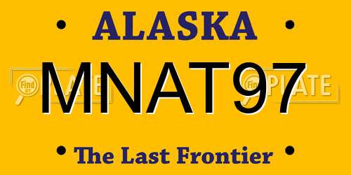 MNAT97 Alaska License Plate