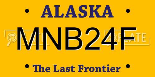 MNB24F Alaska License Plate