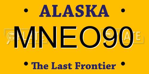 MNEO90 Alaska License Plate