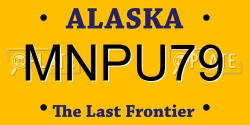 MNPU79 Alaska License Plate