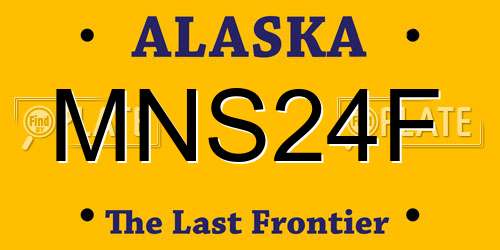 MNS24F Alaska License Plate