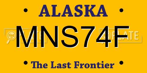 MNS74F Alaska License Plate