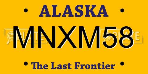 MNXM58 Alaska License Plate