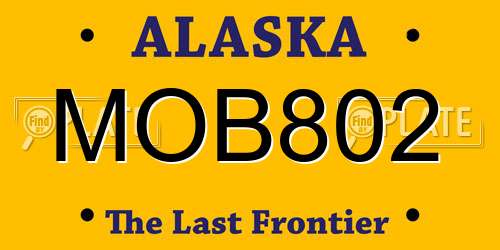 MOB802 Alaska License Plate