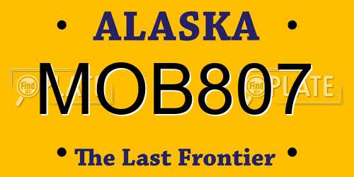 MOB807 Alaska License Plate