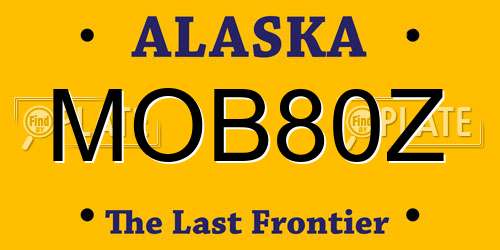 MOB80Z Alaska License Plate