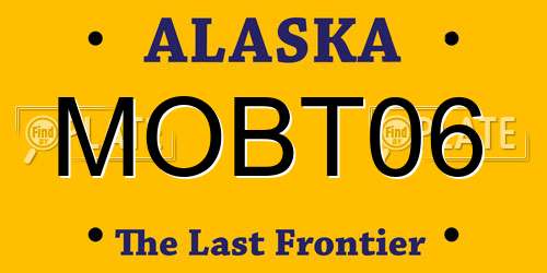 MOBT06 Alaska License Plate