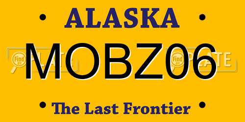 MOBZ06 Alaska License Plate