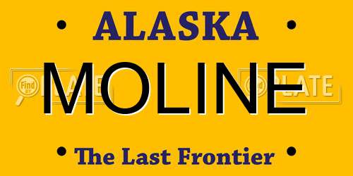 MOLINE Alaska License Plate