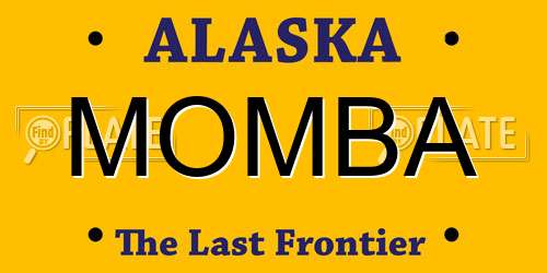 MOMBA Alaska License Plate