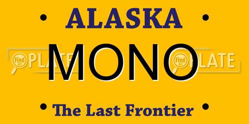 MONO Alaska License Plate