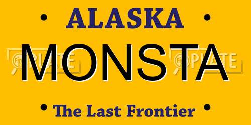 MONSTA Alaska License Plate