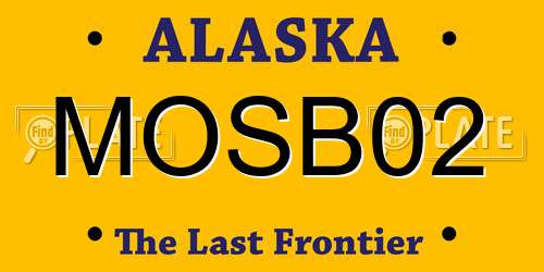 MOSB02 Alaska License Plate