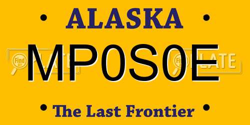 MP0S0E Alaska License Plate