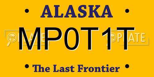 MP0T1T Alaska License Plate