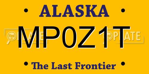 MP0Z1T Alaska License Plate