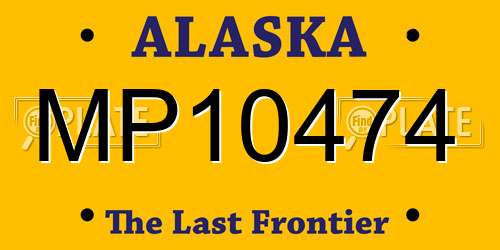 MP10474 Alaska License Plate