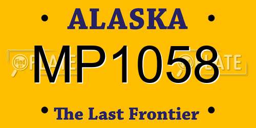 MP1058 Alaska License Plate