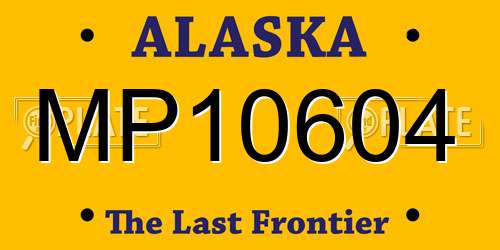 MP10604 Alaska License Plate