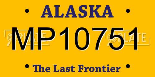 MP10751 Alaska License Plate