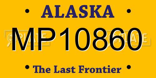 MP10860 Alaska License Plate