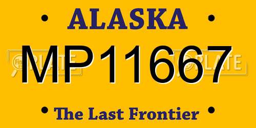MP11667 Alaska License Plate