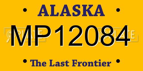 MP12084 Alaska License Plate