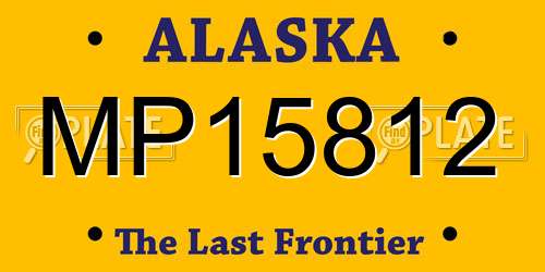 MP15812 Alaska License Plate